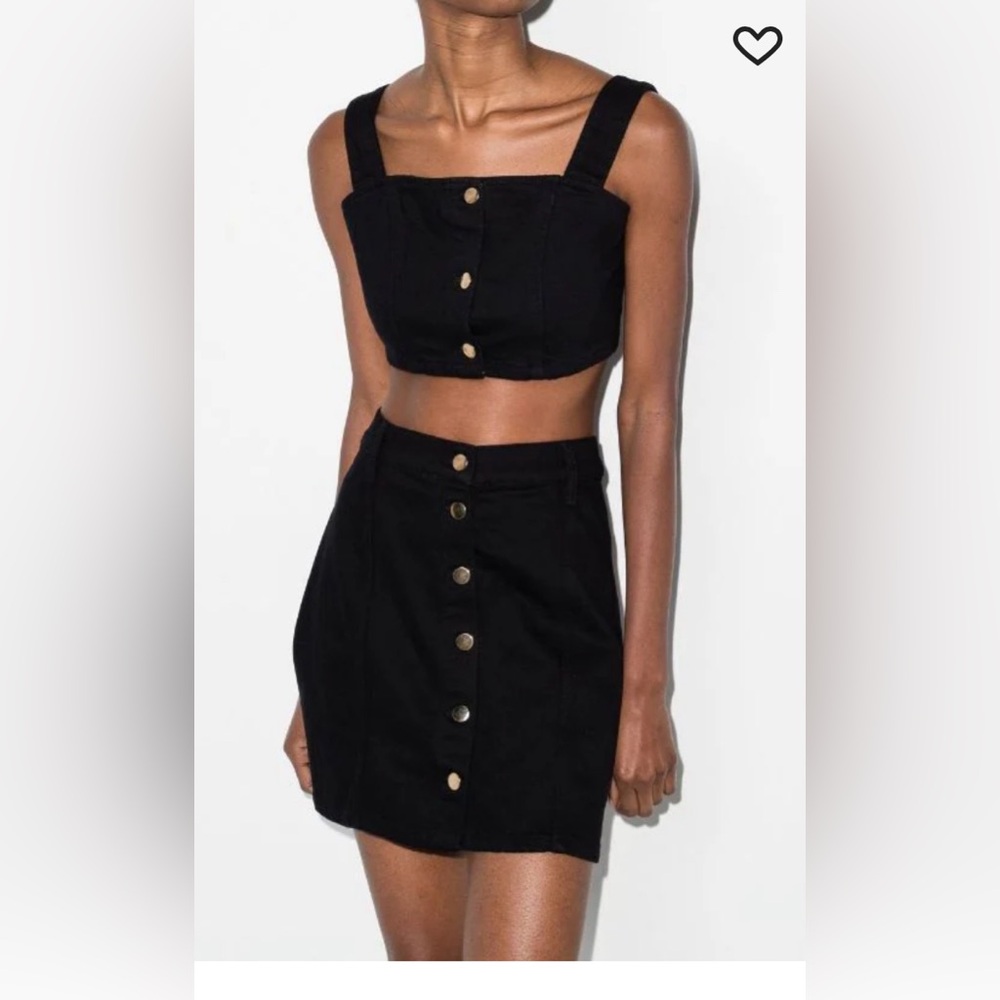 Reformation Chrissy Denim Skirt Set